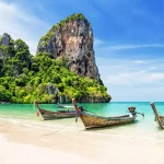 Thai traditional wooden longtail boat