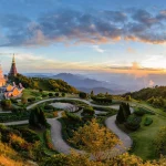 Doi Inthanon National Park when sunset, Chiang mai, Thailand