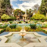 Fes, Morocco, beautiful park in the old city