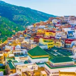 Landscape of the sacred town of Moulay Idriss, Morocco