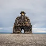 Statue of Bardur Snaefellsas in Arnastapi, Iceland