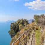 The path of the gods goes right next to the cliffs at parts