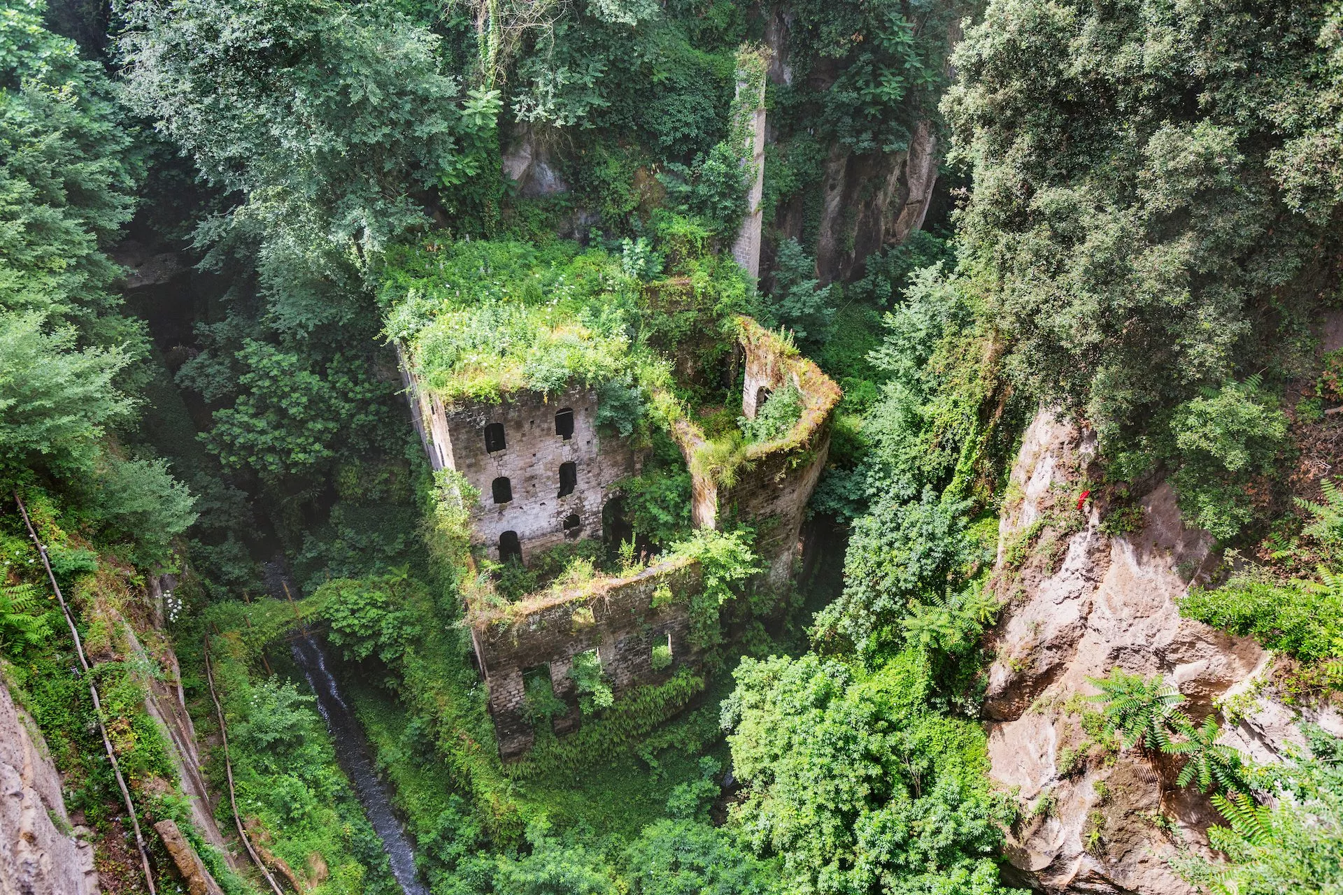 Valle dei mulini or valley of mills in sorrento