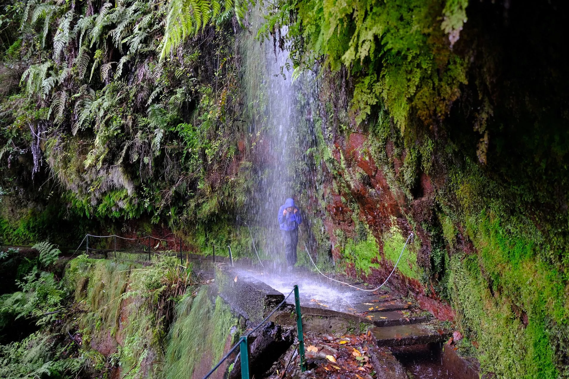 Waterfall on levada do rei